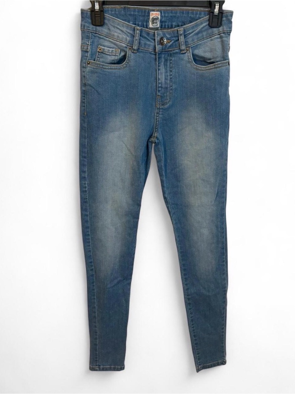 Men's Skinny Stretch Jeans in Faded Blue